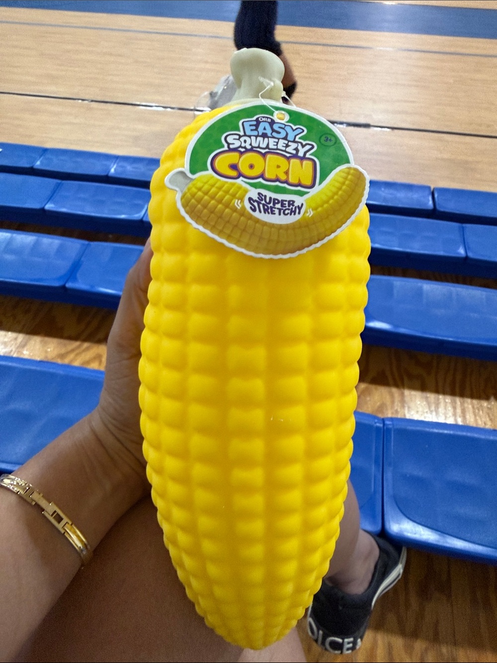 Kids Yellow Corn-Shaped Stretchy Toy Bottoms Accessory